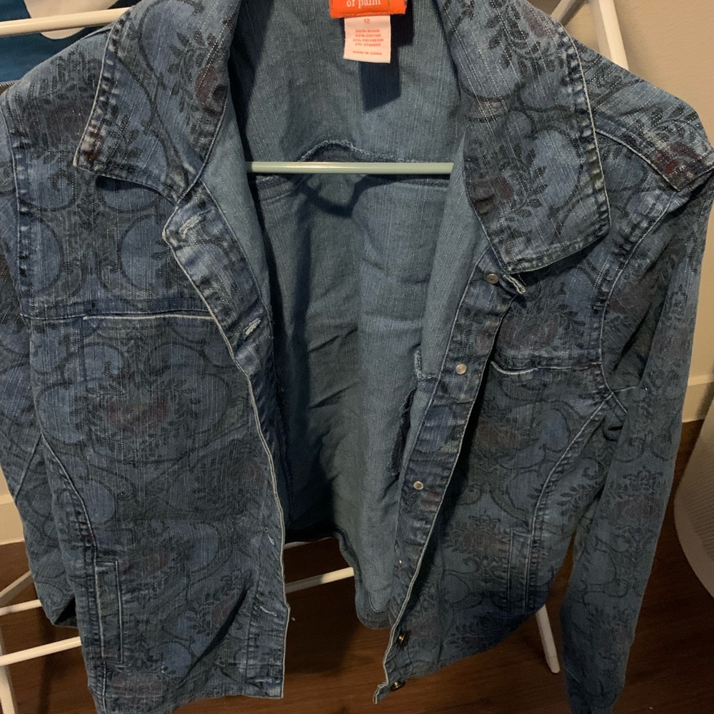 Pattered Jean Jacket